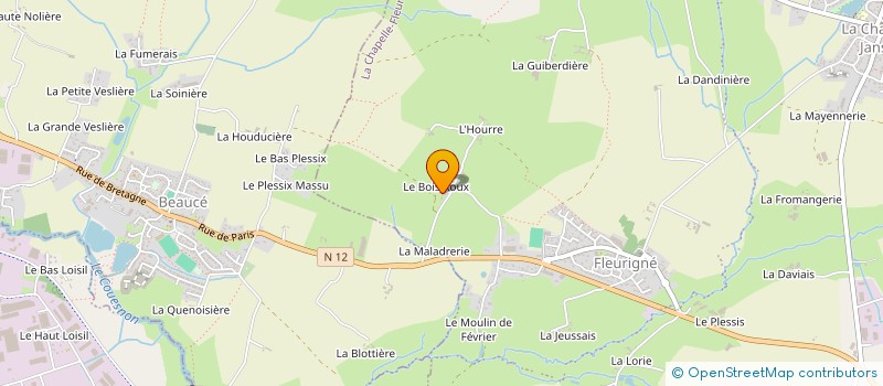 localisation de l'entreprise EARL BOITTIN à LA CHAPELLE FLEURIGNE