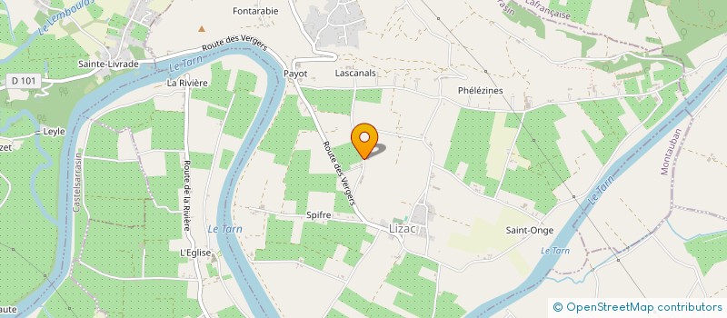 localisation de l'entreprise EARL BONIS à LIZAC