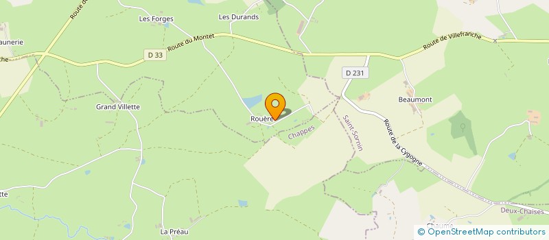 localisation de l'entreprise EARL BONNAFOUX à CHAVENON