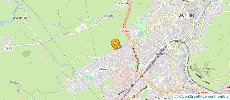 localisation de l'entreprise EARL BONNET A BELBEX à AURILLAC