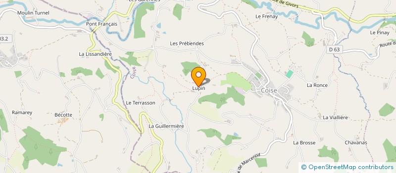 localisation de l'entreprise EARL BONNIER PHILIPPE à COISE