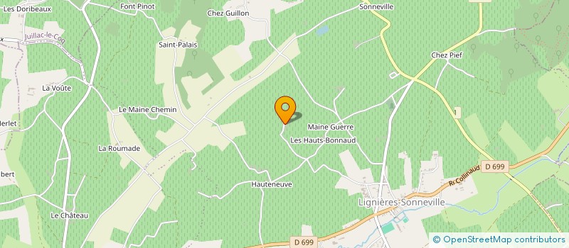 localisation de l'entreprise EARL BORDERON à LIGNIERES-AMBLEVILLE