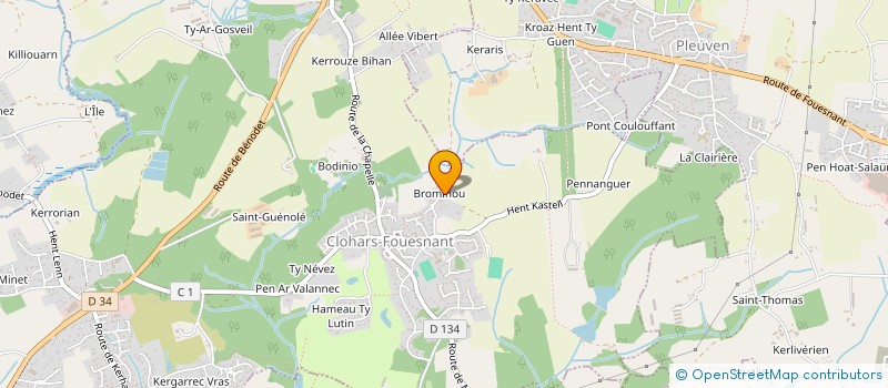 localisation de l'entreprise EARL BORDIEC  CLOHARS-FOUESNANT