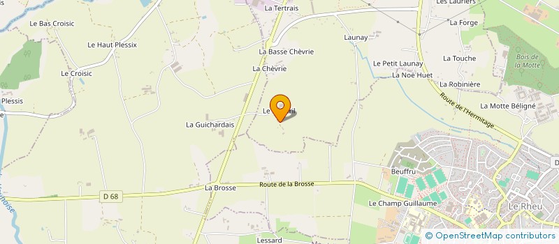 localisation de l'entreprise EARL BOSSARD à L'HERMITAGE