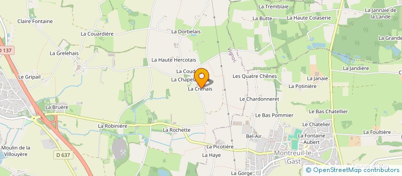 localisation de l'entreprise EARL BOUGET à VIGNOC