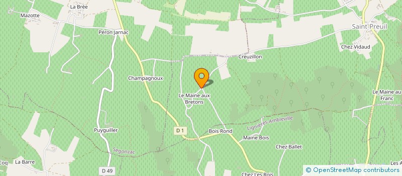 localisation de l'entreprise EARL BOUJUT à SAINT-PREUIL