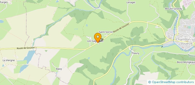 localisation de l'entreprise EARL BOURDUT  CHAMBON-SUR-VOUEIZE