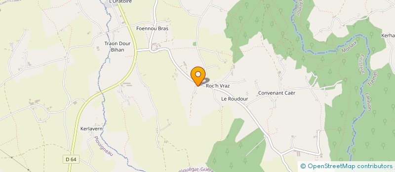 localisation de l'entreprise EARL BOURVEN à PLOUEGAT-GUERAND