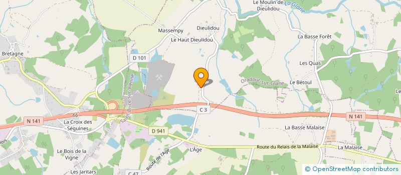 localisation de l'entreprise EARL BOUTAUD à ORADOUR-SUR-GLANE