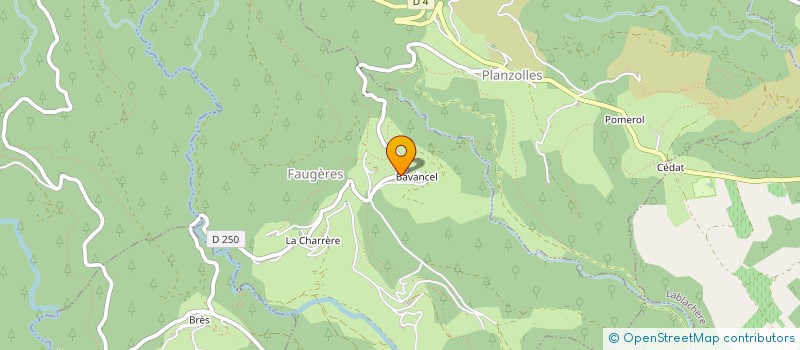 localisation de l'entreprise EARL BOYER PAUL ET PATRICIA  FAUGERES