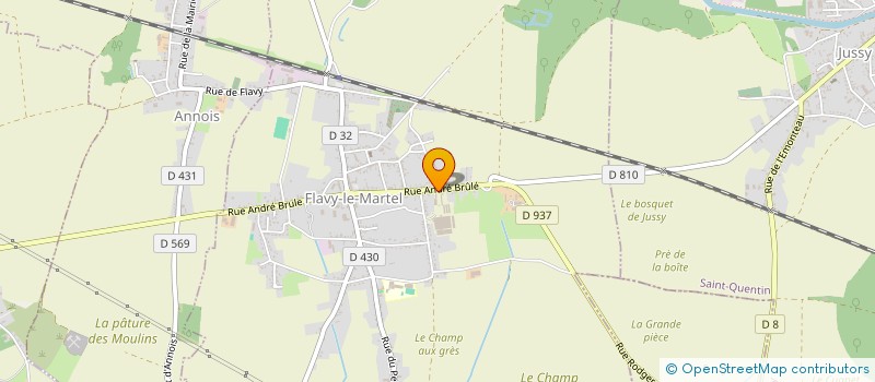 localisation de l'entreprise EARL BRASSET THIBAULT à FLAVY-LE-MARTEL