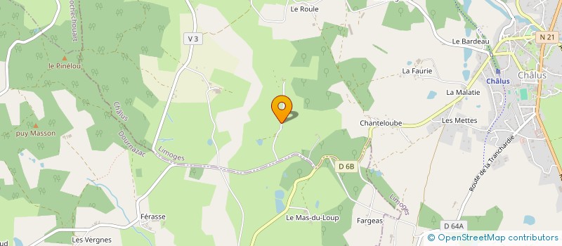 localisation de l'entreprise EARL BREZAUDY à CHALUS
