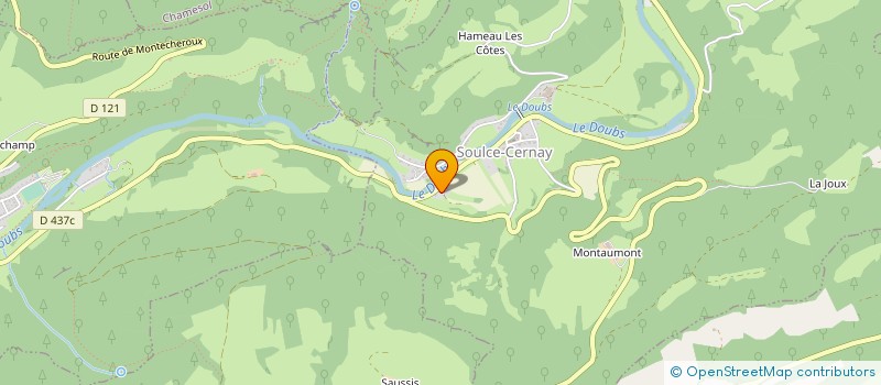 localisation de l'entreprise EARL BRICE DUCLOUX PISCICULTEUR  SOULCE-CERNAY