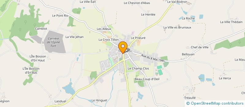 localisation de l'entreprise EARL BROCELIANDE à GUILLIERS
