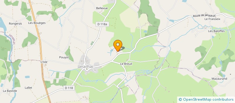 localisation de l'entreprise EARL BUXERAUX à JANAILHAC