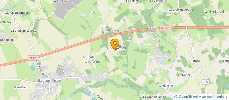 localisation de l'entreprise EARL CACQUEVEL à BAGUER-PICAN
