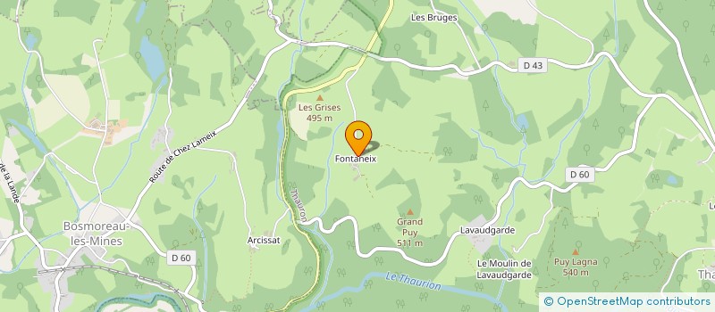 localisation de l'entreprise EARL CAILLAUD à THAURON