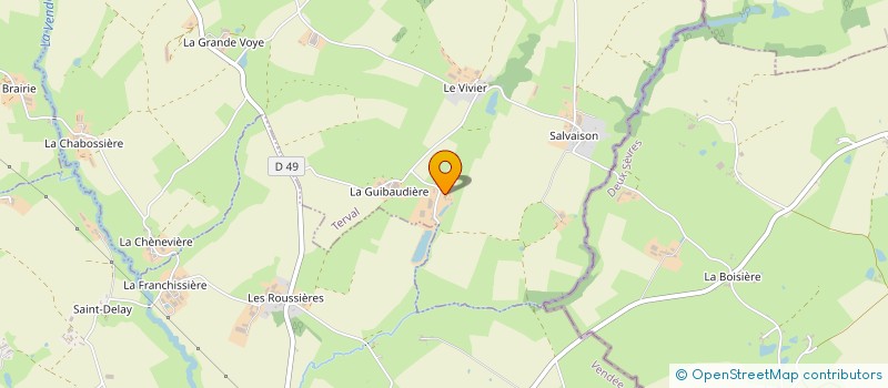localisation de l'entreprise EARL CAILLAUD à TERVAL