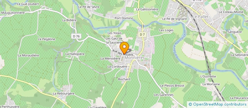 localisation de l'entreprise EARL CAILLE THIERRY ET JEAN HERVE à MONNIERES