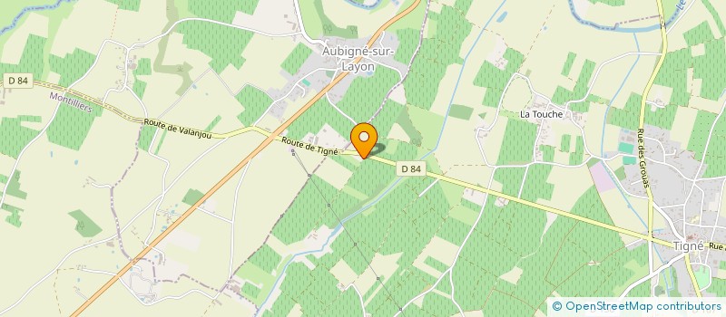 localisation de l'entreprise EARL CAILLEAUD à AUBIGNE-SUR-LAYON