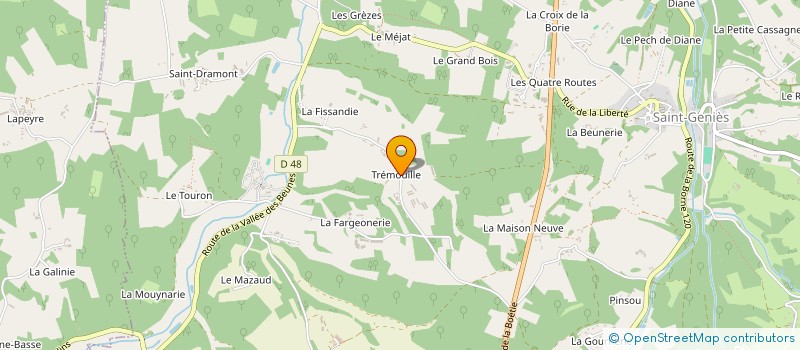 localisation de l'entreprise EARL CANTELAUBE  SAINT-GENIES