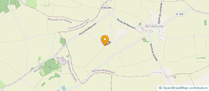 localisation de l'entreprise EARL CAPITAINE à RANVILLE-BREUILLAUD