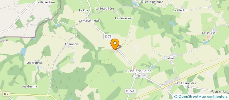 localisation de l'entreprise EARL CARCAT JEAN-PAUL à BUSSIERE-SAINT-GEORGES