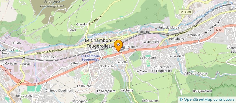 localisation de l'entreprise EARL CARLET HORTICULTURE  LE CHAMBON-FEUGEROLLES