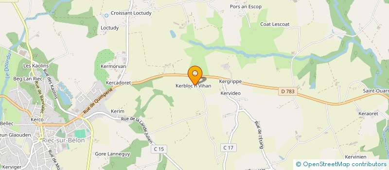 localisation de l'entreprise EARL CAUGANT à RIEC-SUR-BELON