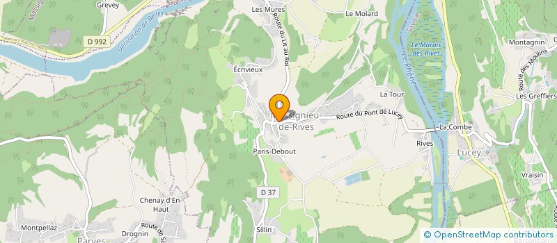 localisation de l'entreprise EARL CAVEAU DUFOUR à MASSIGNIEU-DE-RIVES