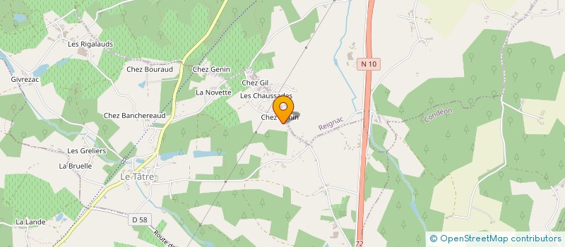 localisation de l'entreprise EARL CHAIGNAUD à REIGNAC
