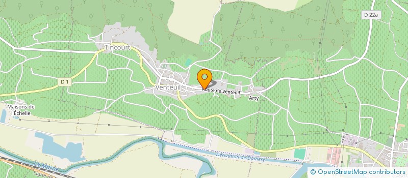 localisation de l'entreprise EARL CHAMPAGNE MAURICE GRUMIER  VENTEUIL