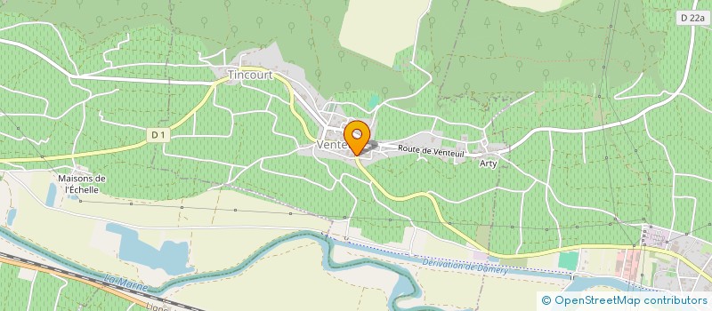 localisation de l'entreprise EARL CHAMPAGNE MICHEL GUERRE  VENTEUIL