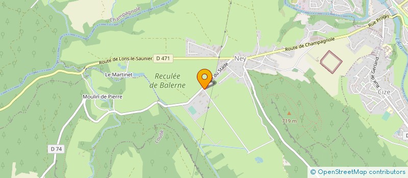 localisation de l'entreprise EARL CHAMPIGNONS DU JURA  NEY