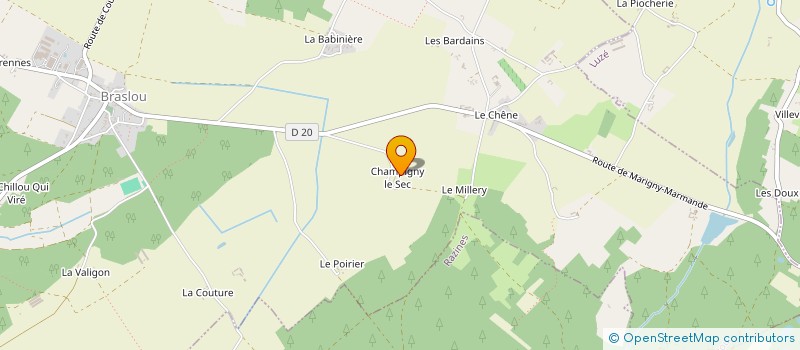 localisation de l'entreprise EARL CHAMPIGNY LE SEC  BRASLOU