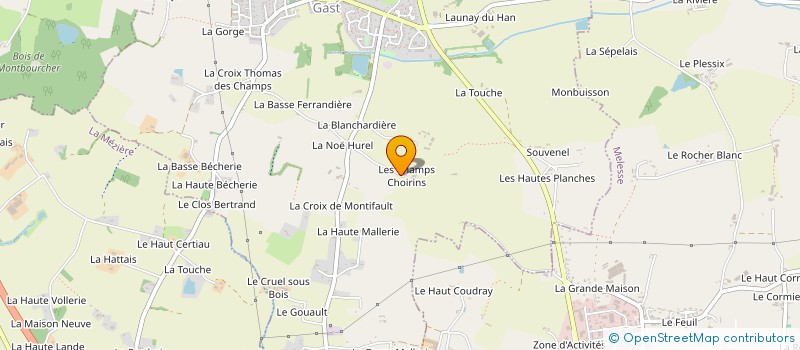 localisation de l'entreprise EARL CHANT DU FRENE  MONTREUIL-LE-GAST