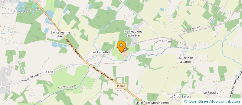 localisation de l'entreprise EARL CHANTREAU à SAINT-URBAIN