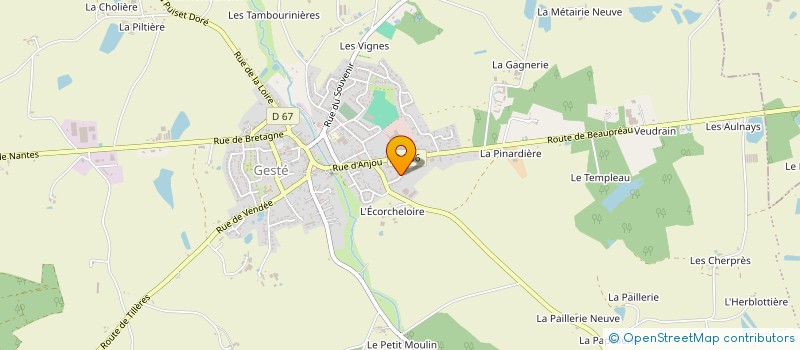 localisation de l'entreprise EARL CHARBONNIER à BEAUPREAU-EN-MAUGES