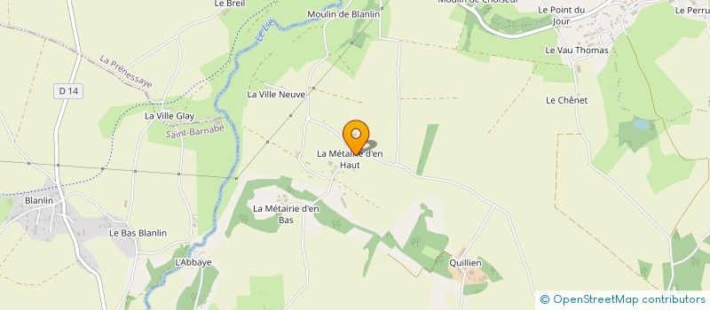localisation de l'entreprise EARL CHARLES METAIRIE D'EN HAUT à PLEMET