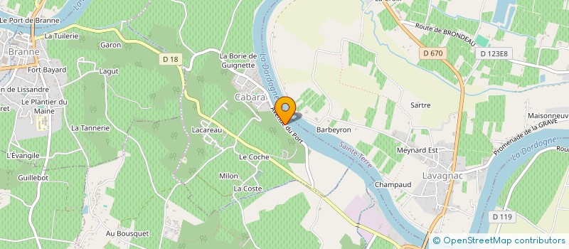 localisation de l'entreprise EARL CHATEAU BUTTE DE CHARLEMAGNE  CABARA