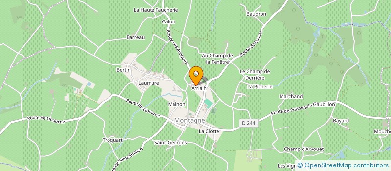 localisation de l'entreprise EARL CHATEAU CROIX BEAUSEJOUR à MONTAGNE