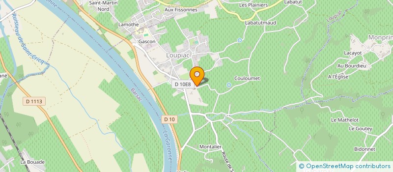 localisation de l'entreprise EARL CHATEAU DU PRIEUR  LOUPIAC