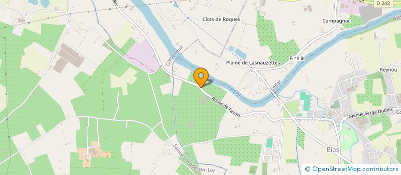 localisation de l'entreprise EARL CHATEAU FAVOLS à BIAS