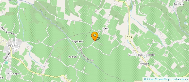 localisation de l'entreprise EARL CHATEAU LA BIENVEILLANCE  SAINTE-RADEGONDE