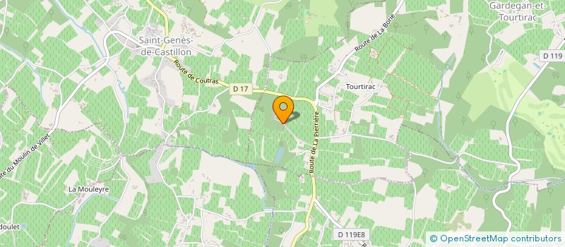 localisation de l'entreprise EARL CHATEAU LA PIERRIERE  GARDEGAN-ET-TOURTIRAC