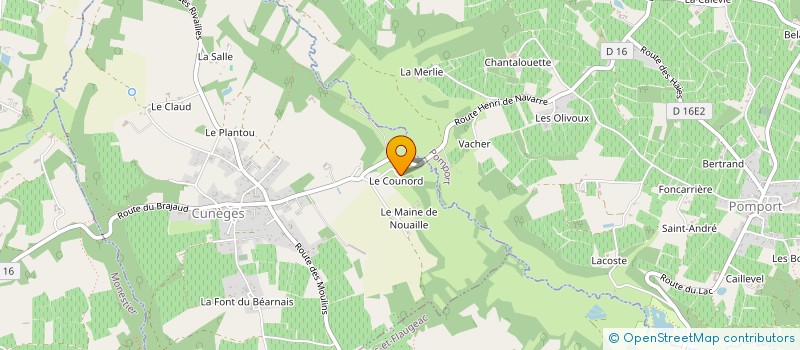 localisation de l'entreprise EARL CHATEAU LE CLOU à POMPORT