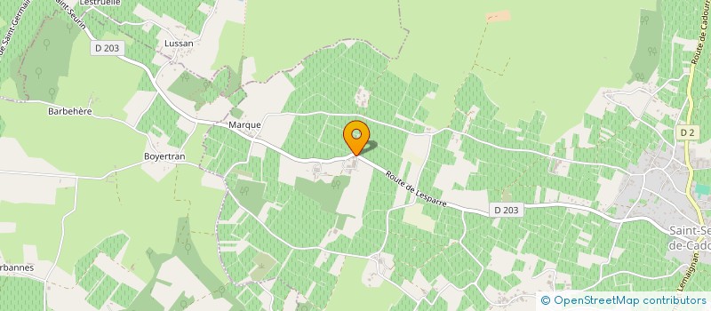 localisation de l'entreprise EARL CHATEAUX D AURILHAC ET LA FAGOTTE à SAINT-SEURIN-DE-CADOURNE