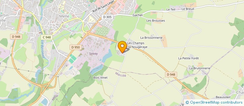 localisation de l'entreprise EARL CHATELIN  MELLE