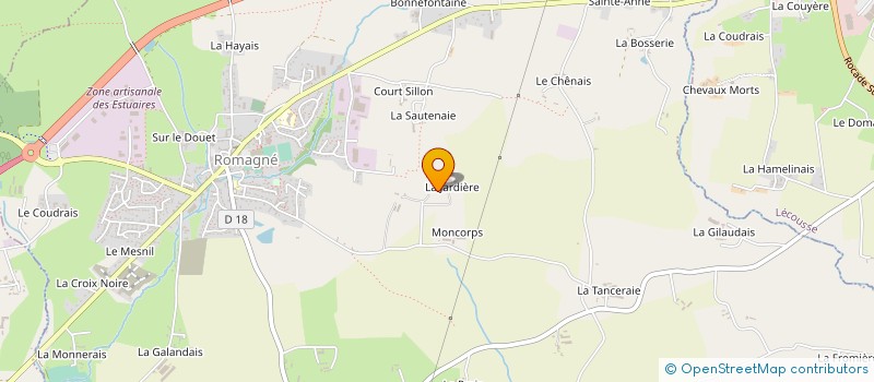 localisation de l'entreprise EARL CHAVOIX à ROMAGNE