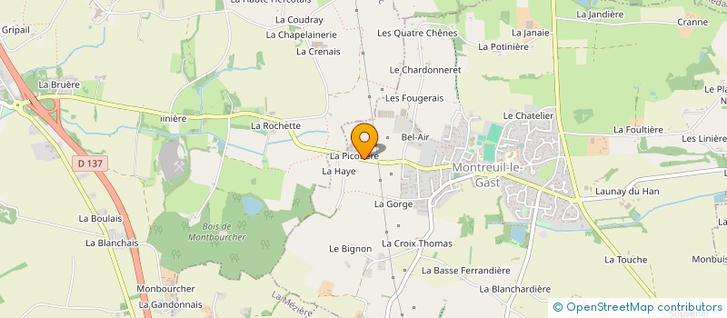 localisation de l'entreprise EARL CHENARD  MONTREUIL-LE-GAST